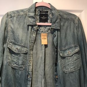 Jean button down shirt